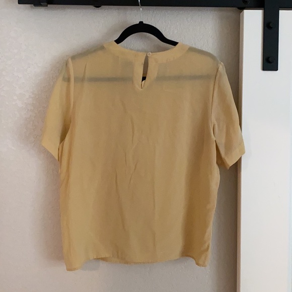 Vintage Yellow Silk Shirt - Picture 3 of 3
